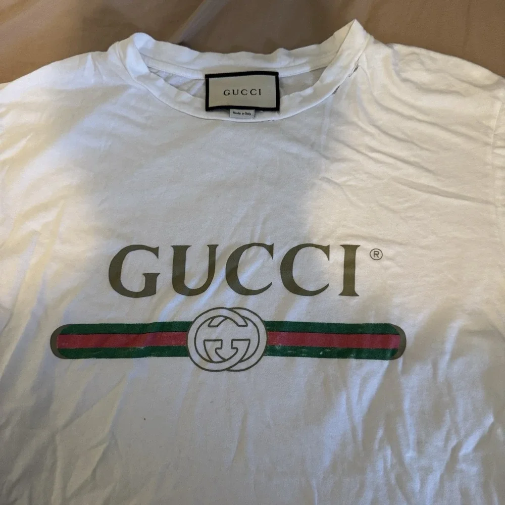 Gucci Back Thorn Flower Short Sleeve 2017 Vintage Logo T-Shirt Size S‎